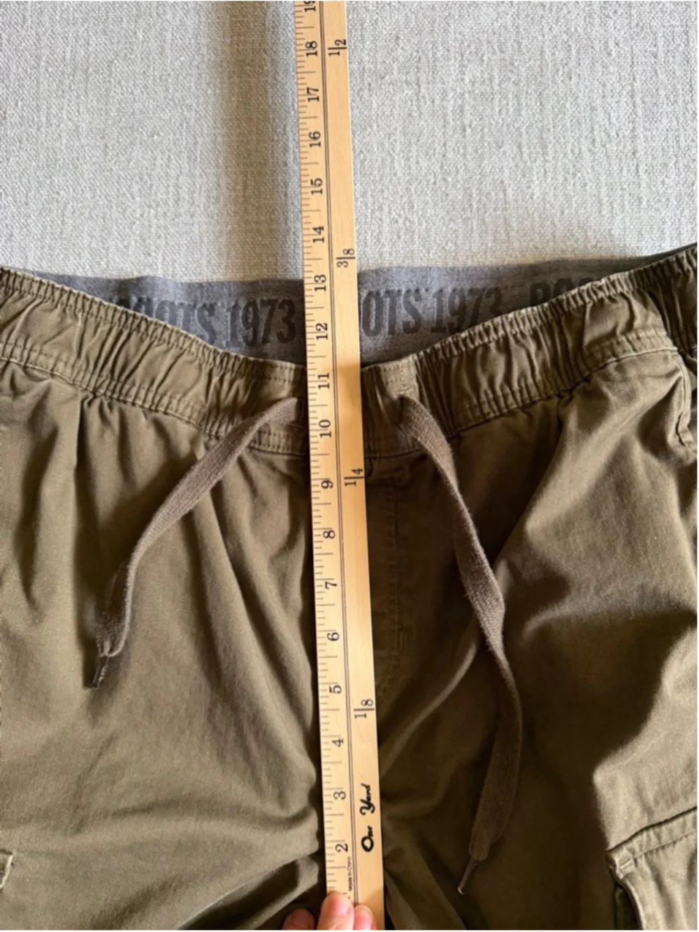 Roots green Cargo joggers men’s size large - Picture 9 of 11